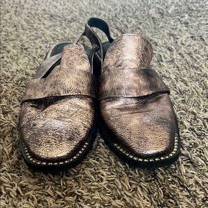 Free People Abbey road sz 41 Metallic Bronze Loafers